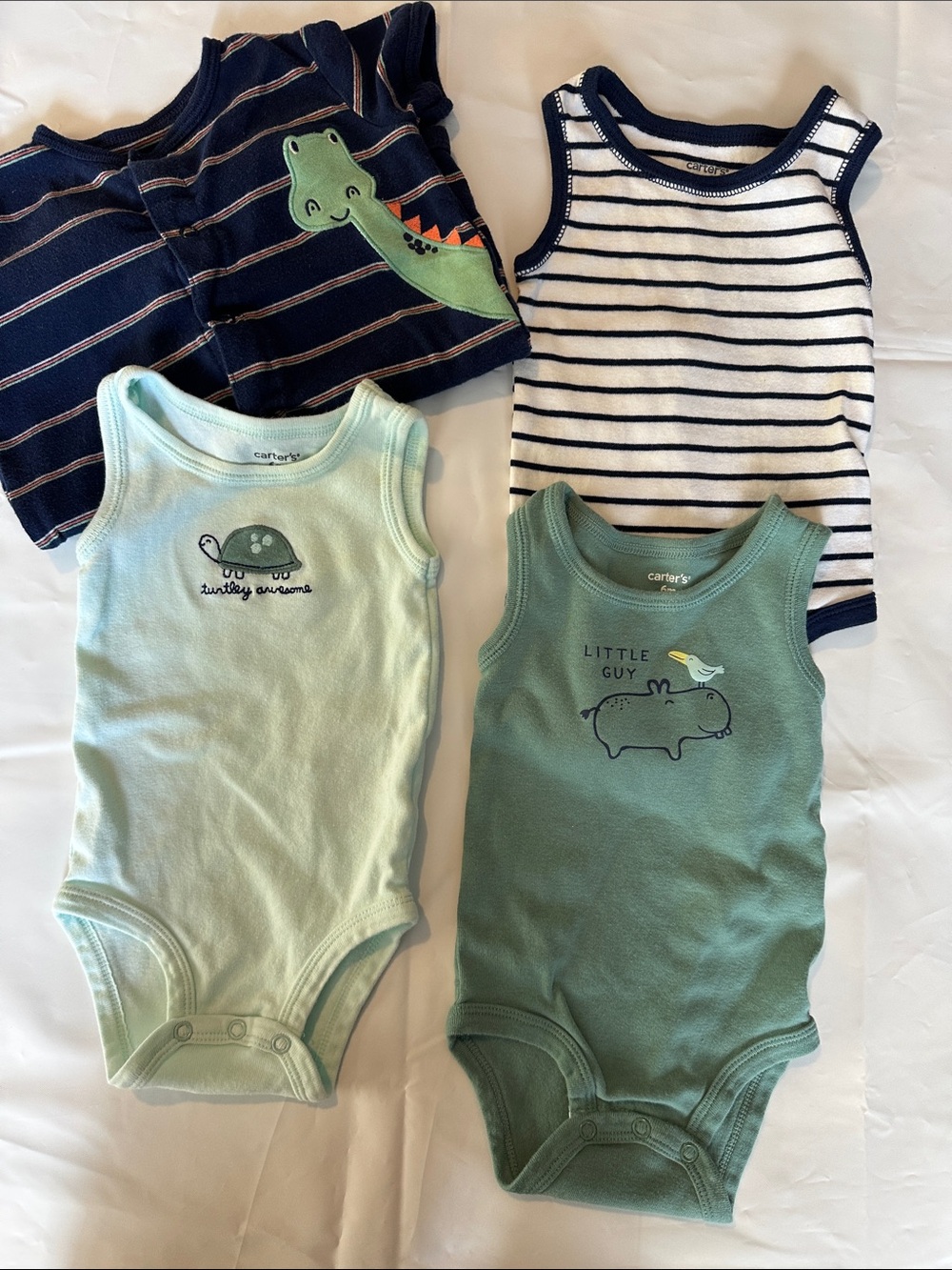 Bundle- kids ,children’s 4 pc Carter's Tank Bodysuit Set - size 6 months